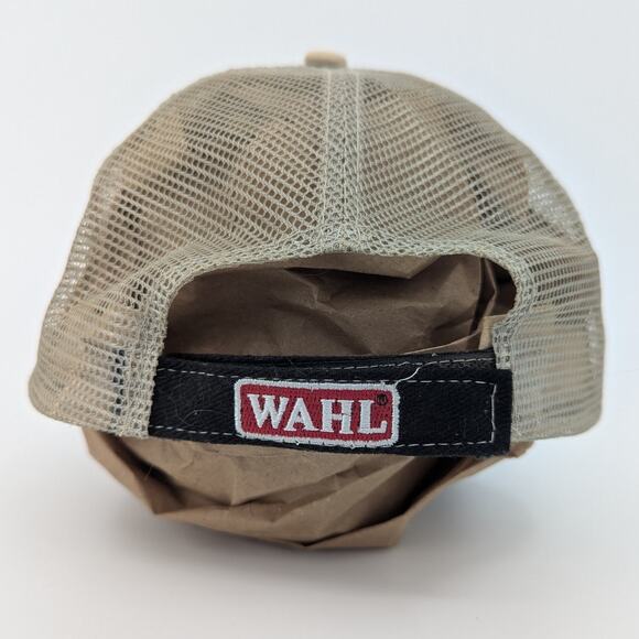 Vintage WAHL Mesh Back Baseball Hat w Adjustable Velcro Strap OSFA - Picture 6 of 7